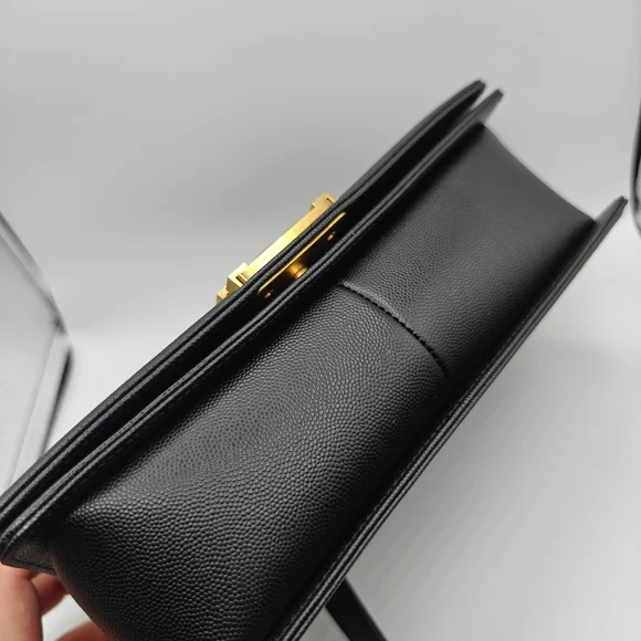 CHANEL Black and Gold Quilted Shoulder Bag - Picture 8 of 8